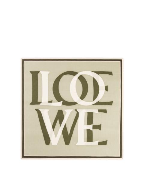 Loewe LOEWE love scarf in wool and cashmere