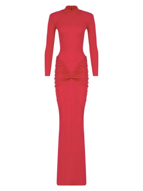 THE NEW ARRIVALS ILKYAZ OZEL Women's Darja Gathered Stretch Knit Maxi-Dress - Firedance