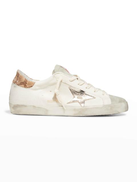 Superstar Canvas Mixed Leather Sneakers
