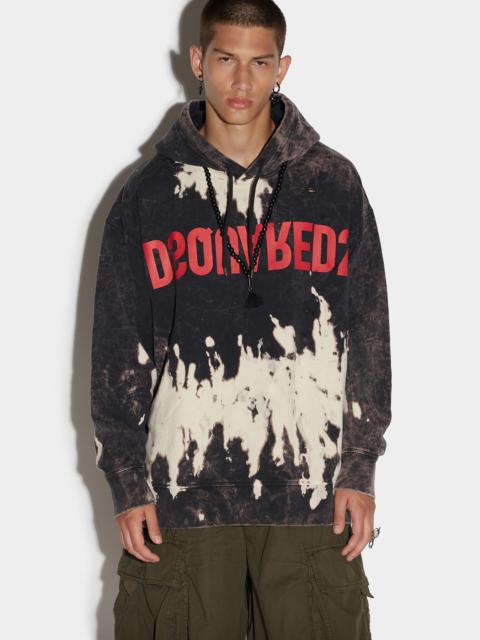 D2 REVERSE TIE&DYED SLOUCH HOODIE