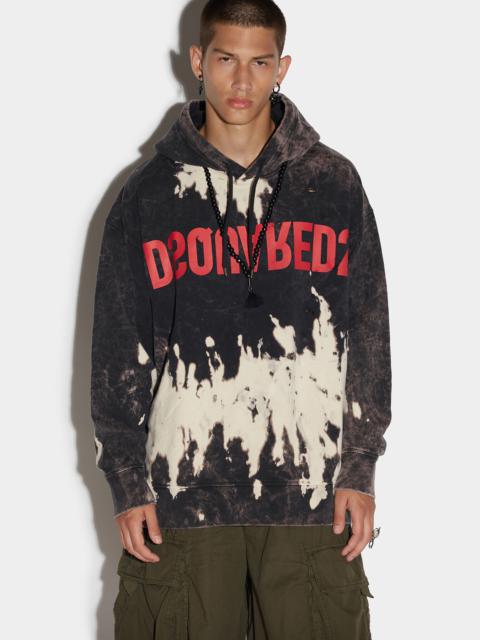 DSQUARED2 D2 REVERSE TIE&DYED SLOUCH HOODIE
