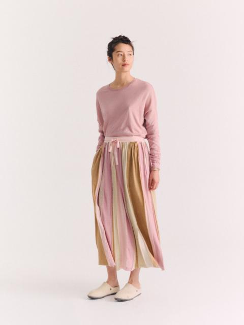 CASEY/CASEY SKIRT - STRIPE PATCHWORK - PINK/BEIGE STRIPES