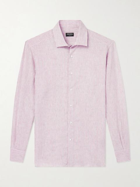 ZEGNA Striped Linen Shirt