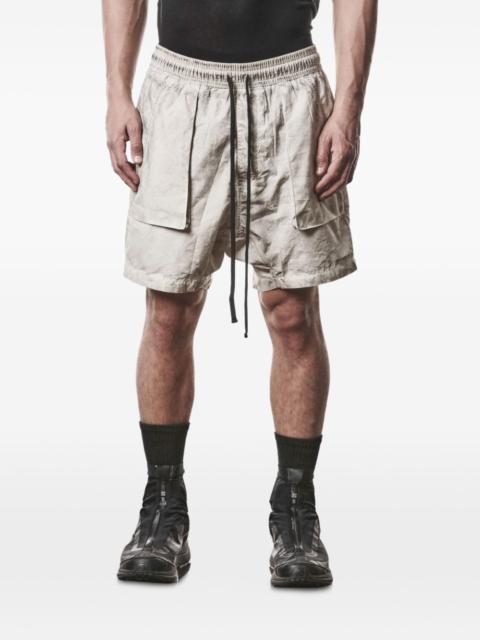thom/krom drawstring-waist cargo-pocket shorts