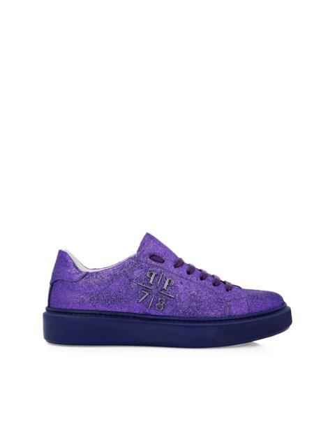 PHILIPP PLEIN glitter lo-top sneakers