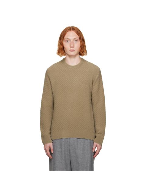 SOLID HOMME Khaki Striped Sweater