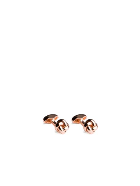 Knotted cufflink
Rhodium Plated Knot Rose gold