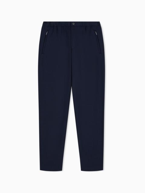 EMPORIO ARMANI JERSEY PANTS IN MODAL BLEND SIGNATURE CAPSULE