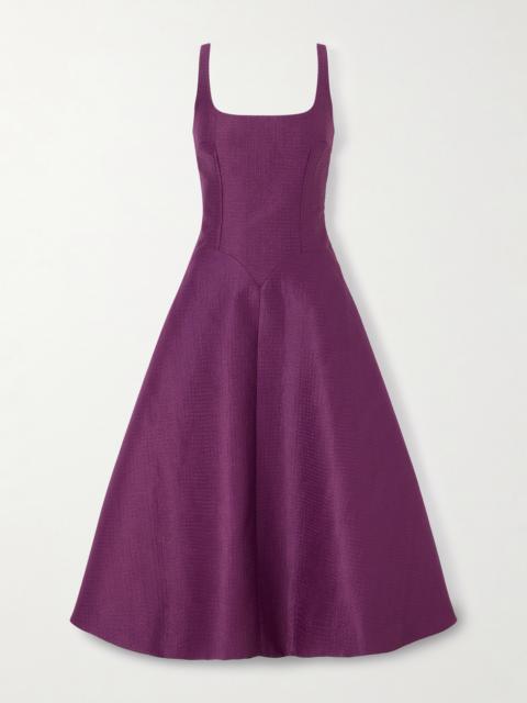 EMILIA WICKSTEAD Letisha Textured-satin Midi Dress