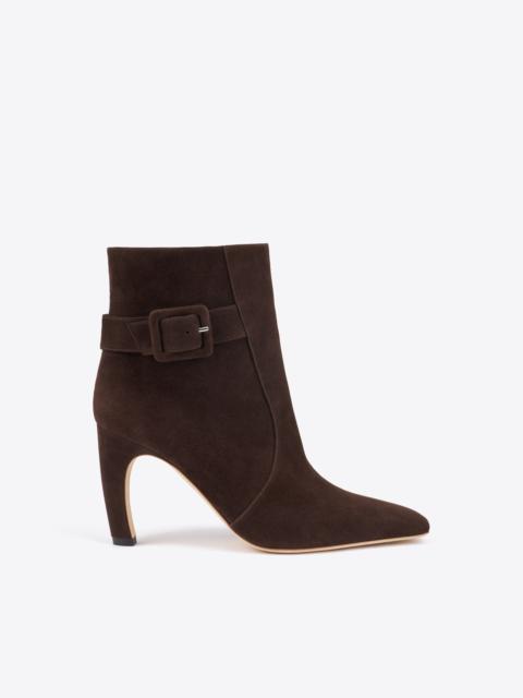MALONE SOULIERS Rowan 90 Dark Brown Suede Ankle Boots