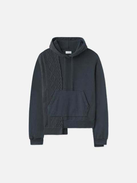 John Elliott RECONSTRUCTED CABLE KNIT HOODIE