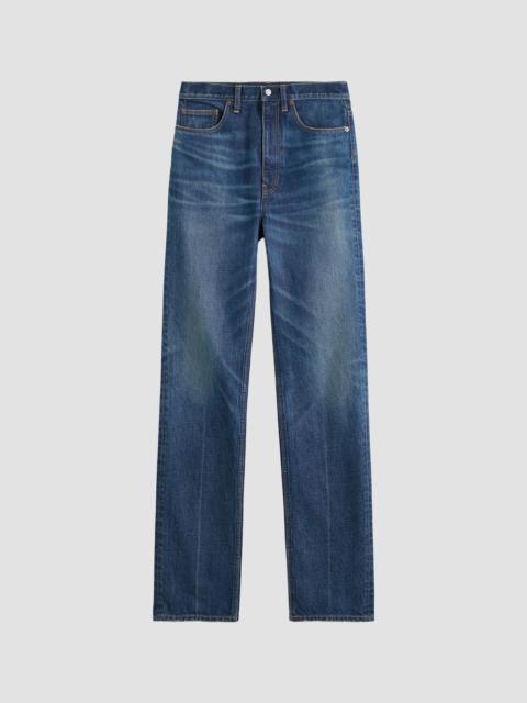 TOTEME Women's Classic Slim Mid-Rise Jeans - Faded Blue