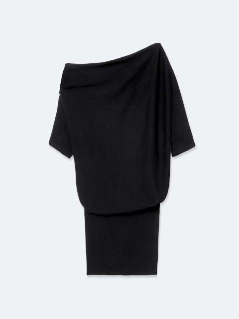 ALLSAINTS ELLIE ASYMMETRIC KNITTED COTTON MINI DRESS
