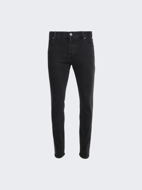 6 Pocket Slim-fit Jean Acid Wash Black