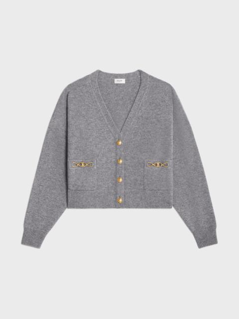 cardigan with gourmettes in heritage cashmere