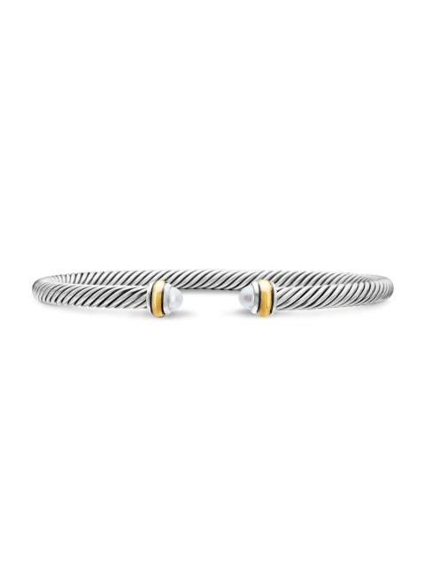 DAVID YURMAN Women's Cable Classics Color Bracelet with 18K Yellow Gold - Pearl