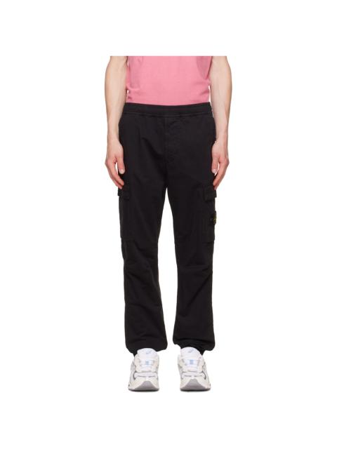 Stone Island Black 3100031 Stretch Organic Twill Cargo Pants