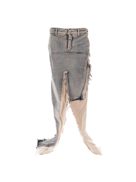 Rick Owens Denim Sliced Skirt