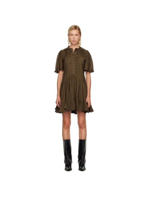 Isabel Marant Étoile Khaki Celyana Minidress