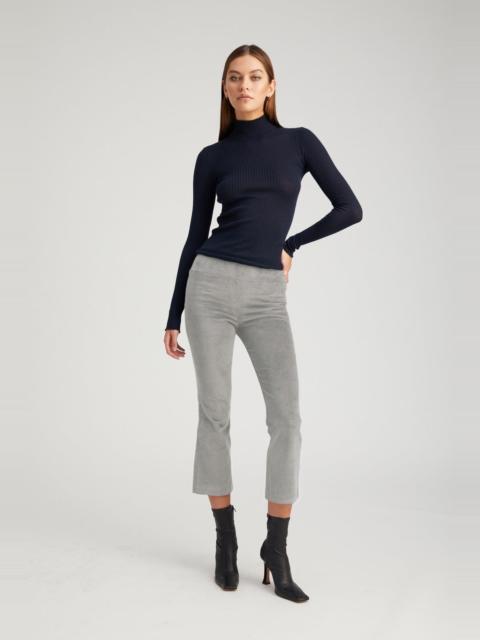 SPRWMN GREY CORDUROY CROP FLARE PANTS