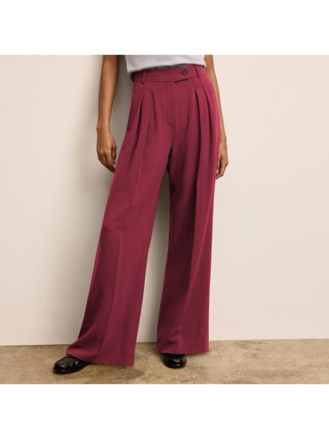 M.M.LaFleur Bia Pleated Trouser - Everyday Crepe with Topstitch