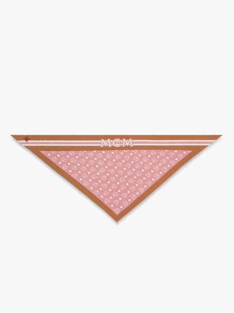 MCM Monogram Print Triangle Silk Scarf