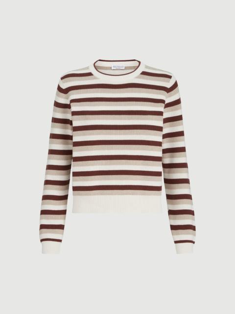 Brunello Cucinelli Cotton striped sweater