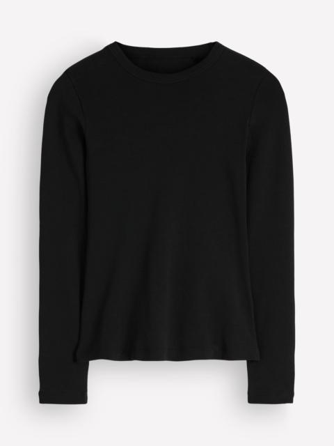 BODEN Annie Essential Crew Neck Top-Black