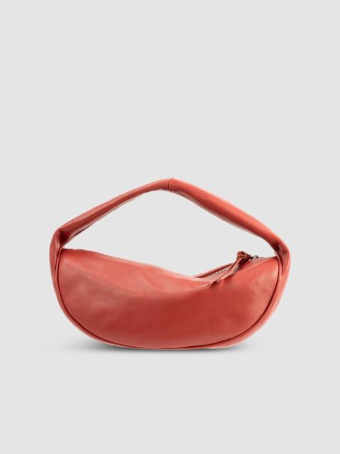 BY FAR Cush Blood Red Nappa Leather Shoulder Bag