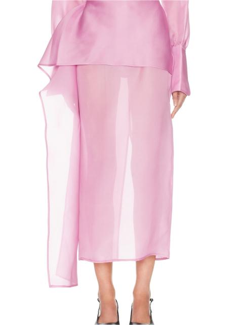 HELSA The Silk Gazar Skirt With Drape