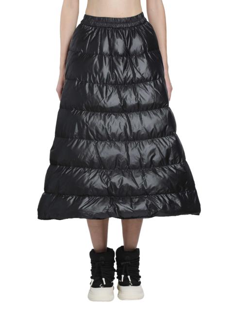 Moncler Long Nylon Laqué Down Skirt