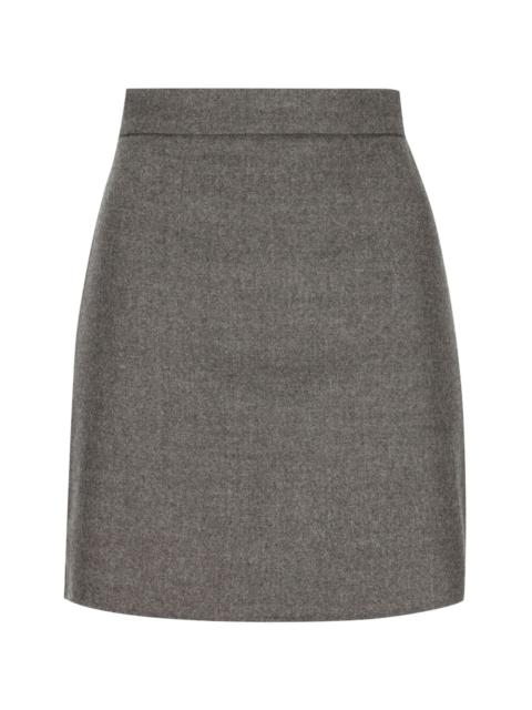 Max Mara short felted wool skirt - brown grey