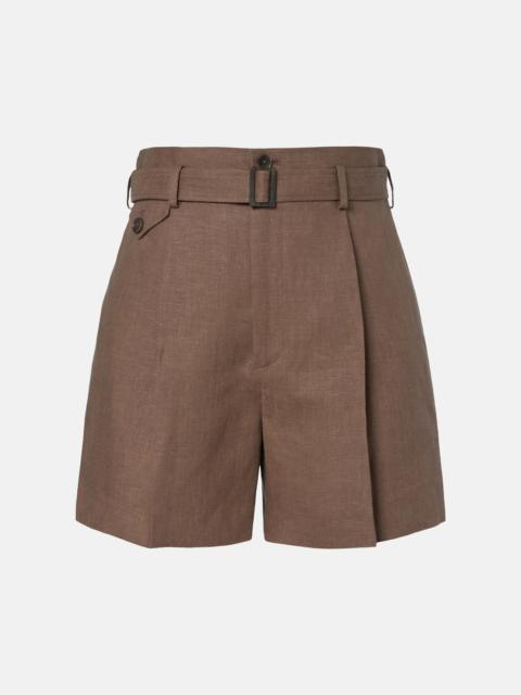 Ralph Lauren Denise belted linen shorts