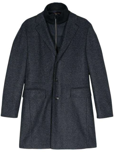 BOSS herringbone layered coat
