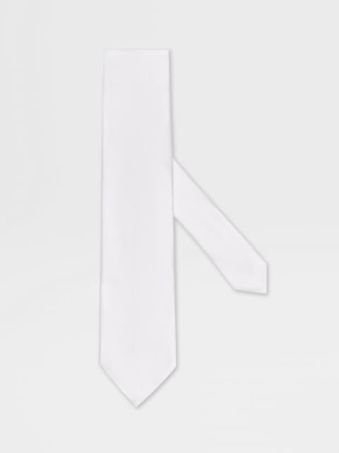 WHITE SILK TIE