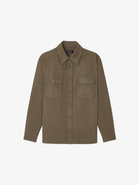 A.P.C. SOLID-COLOUR COTTON OVERSHIRT