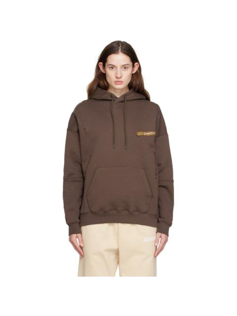 Brown Le Raphia 'Le Sweatshirt Gasta' Hoodie