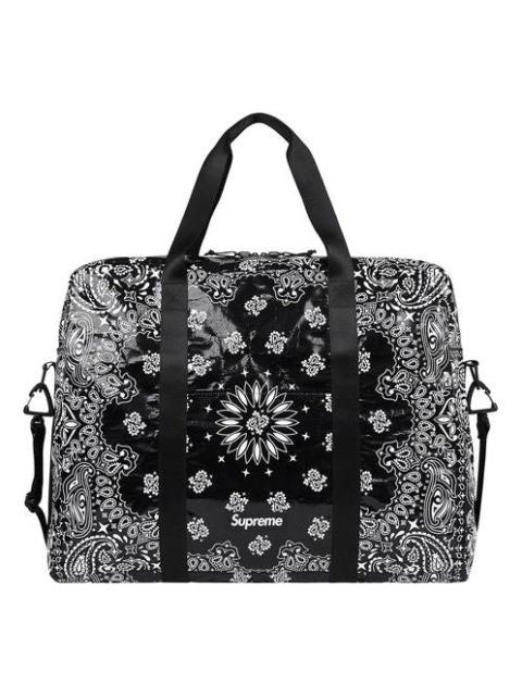 Supreme Supreme Bandana Tarp Large Duffle Bag 'Black White' SUP-SS21-625