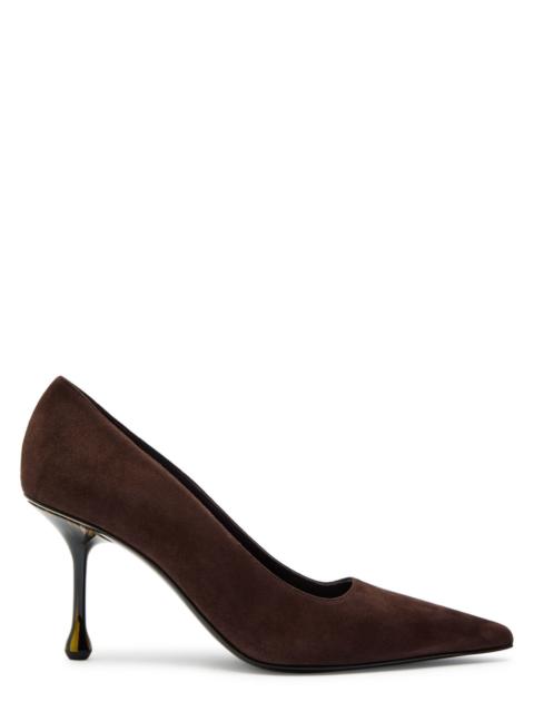 JIMMY CHOO Jimmy Choo Ixia 95 Marble-heel Suede Pumps
