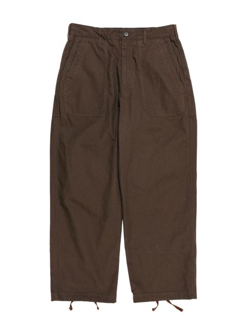 Engineered Garments Security Pant DK. Brown Heavyweight Cotton Ripstop