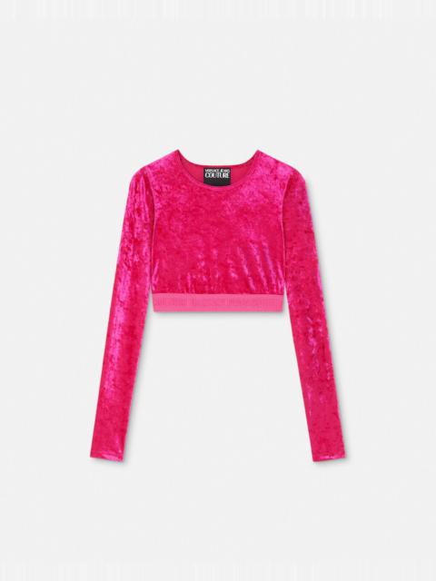VERSACE JEANS COUTURE Velvet Crop Top