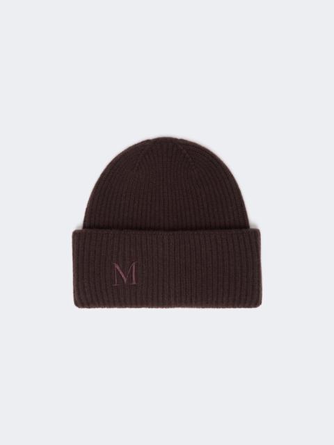 Max Mara RETINA Ribbed cashmere beanie - DARK BROWN