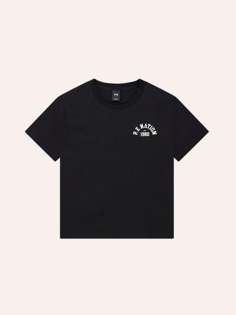 P.E NATION SWERVE TEE IN BLACK