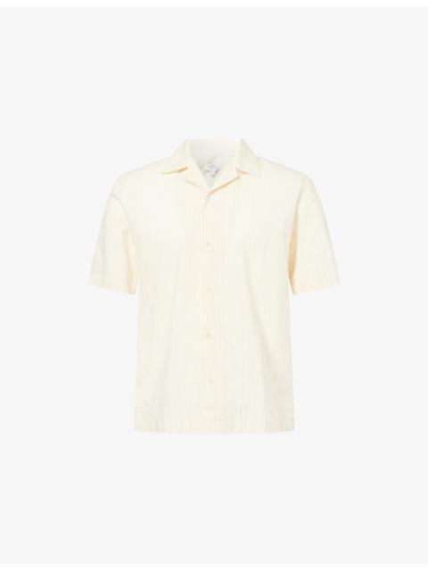 Sunspel Stripe-Pattern Regular-Fit Cotton Shirt