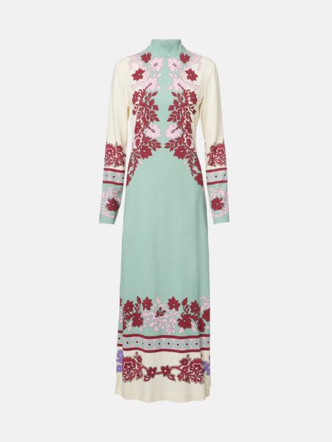 La DoubleJ Halle floral satin maxi dress