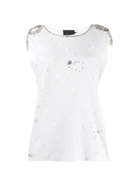 PHILIPP PLEIN ripped detail T-shirt