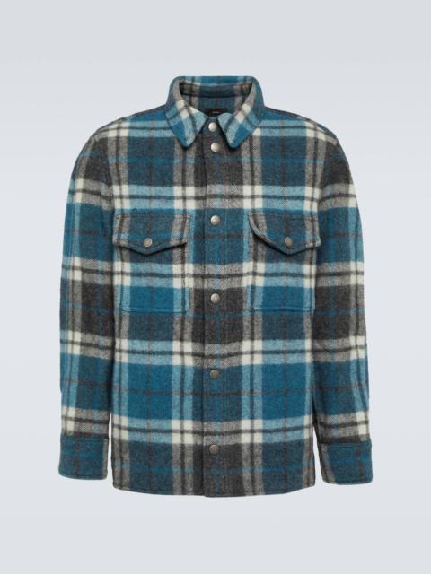 Alanui Checked wool and alpaca shirt jacket