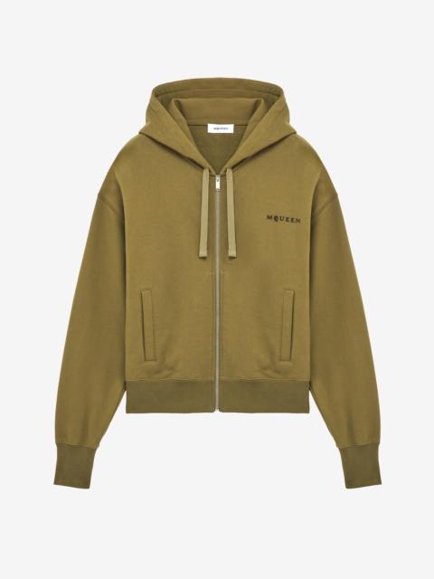 Alexander McQueen Hooded Zip Through Sweatshirt