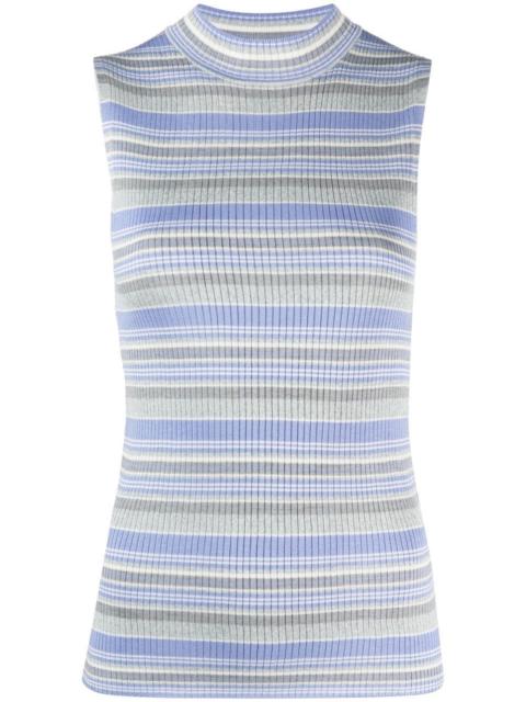 Theory horizontal-stripe sleeveless top