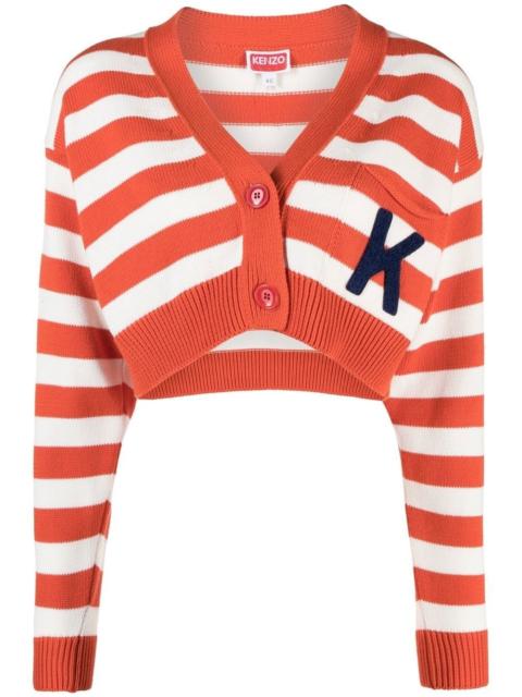 KENZO striped cropped cardigan